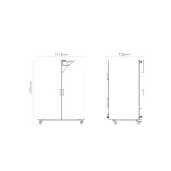 Binder M 720 Ayarlanabilir Fan Hızlı ve Zaman Segmentli Programlamalı Etüv 720 Litre